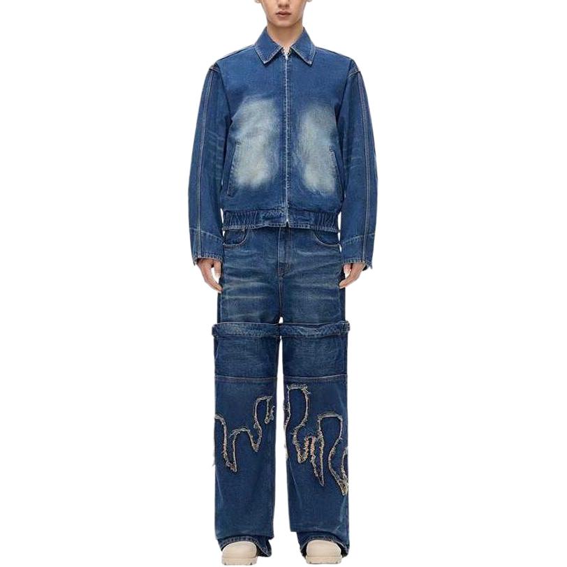 WE11DONE SS23 Washed Zip Loose Fit Denim Jacket Unisex Blue. WD-DJ1-23-329-U-BL 圖 4