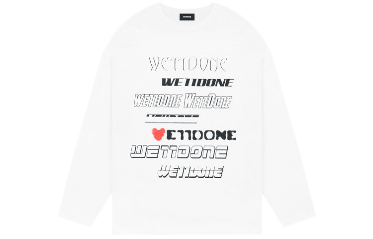 Order WE11DONE SS23 白色logo印花長袖男女款衛衣。 WD-TT3-22-903-U-WH