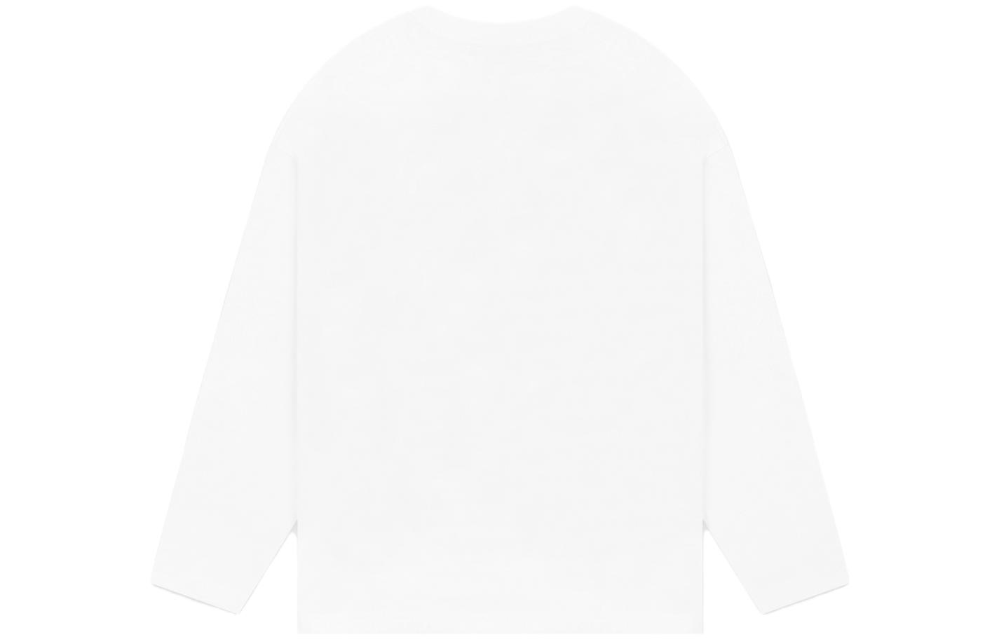 Lookbook WE11DONE SS23 白色logo印花長袖男女款衛衣。 WD-TT3-22-903-U-WH