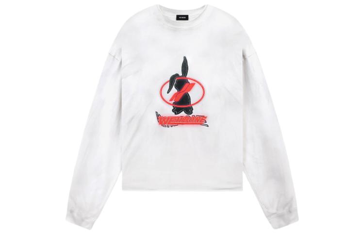 WE11DONE SS23 Year of the Rabbit Logo Oversized White Sweatshirt Gift Box WD-TT1-23-926-U-WH