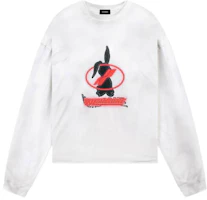 WE11DONE SS23 Year of the Rabbit Logo Oversized White Sweatshirt Gift Box WD-TT1-23-926-U-WH WE11DONE SS23 Year of the Rabbit Logo Oversized White Sweatshirt Gift Box WD-TT1-23-926-U-WH