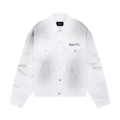 WE11DONE SS23 Year of the Rabbit Tie-Dye Denim Jacket Unisex - White WD-DJ1-23-914-U-WH
