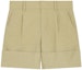 Buy WE11DONE SS24 米色寬鬆皺褶拉鍊休閒短褲 WD-PT0-24-204-M-BG