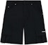 Order WE11DONE SS24 Black Logo Zip Fringe Hem Cargo Shorts WD-DP0-24-344-M-BK