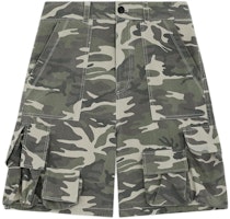 WE11DONE SS24 Camo Multi-Pocket Cargo Shorts - Camouflage Green WD-PT0-24-207-M-BG WE11DONE SS24 Camo Multi-Pocket Cargo Shorts - Camouflage Green WD-PT0-24-207-M-BG