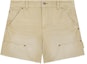 Buy WE11DONE SS24 仿舊卡本特中腰牛仔短褲 米色 WD-DP0-24-380-M-BG