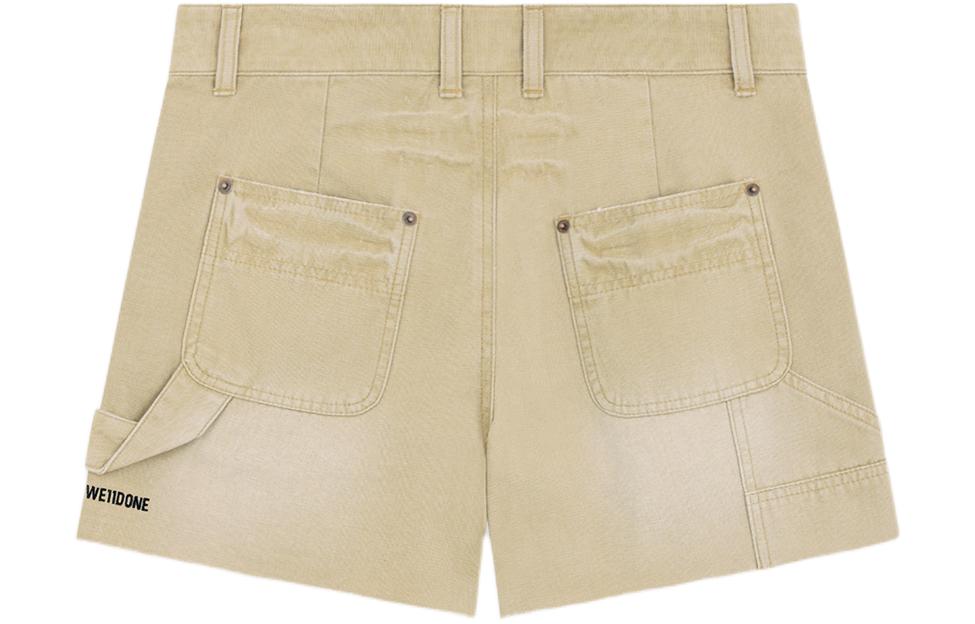 Lookbook WE11DONE SS24 仿舊卡本特中腰牛仔短褲 米色 WD-DP0-24-380-M-BG