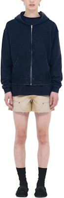 WE11DONE SS24 仿舊卡本特中腰牛仔短褲 米色 WD-DP0-24-380-M-BG Shop WE11DONE SS24 仿舊卡本特中腰牛仔短褲 米色 WD-DP0-24-380-M-BG