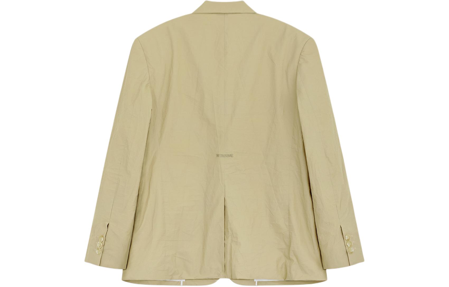 Lookbook WE11DONE SS24 옐로우 솔리드 컬러 플리츠 싱글 브레스티드 블레이저 WD-JK0-24-043-M-BG