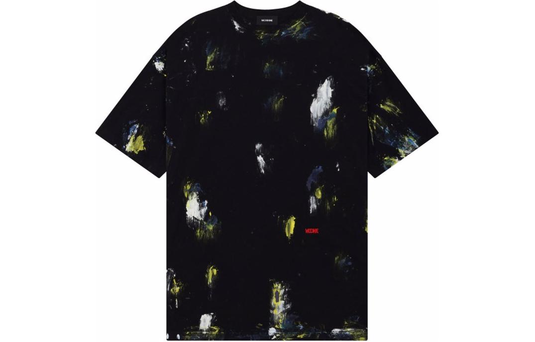 WE11DONE SS24 Abstract Print Unisex Oversized Black Crewneck T-Shirt. WD-TT1-24-716-U-BK 圖 2