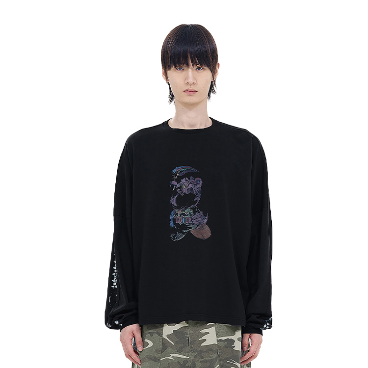 WE11DONE SS24 Bear Print Long Sleeve T-Shirt Unisex WD-TT0-24-775-U 圖 4