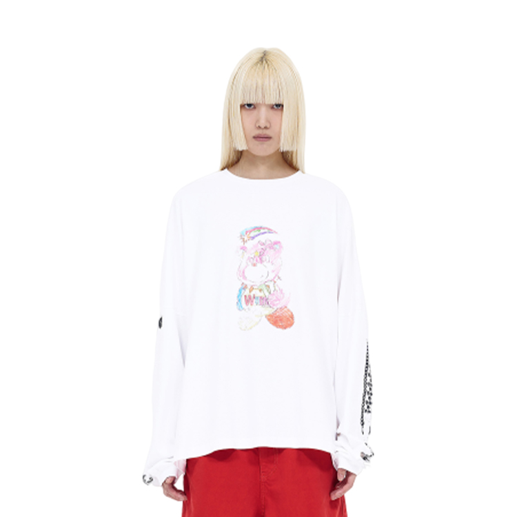 WE11DONE SS24 Bear Print Long Sleeve T-Shirt Unisex WD-TT0-24-775-U 圖 8