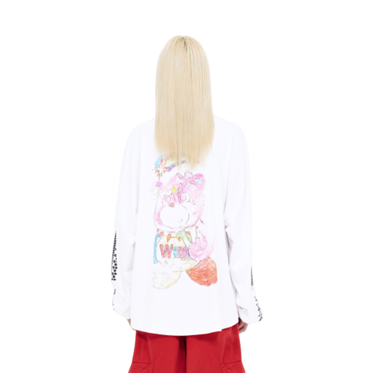 WE11DONE SS24 Bear Print Long Sleeve T-Shirt Unisex WD-TT0-24-775-U 圖 9