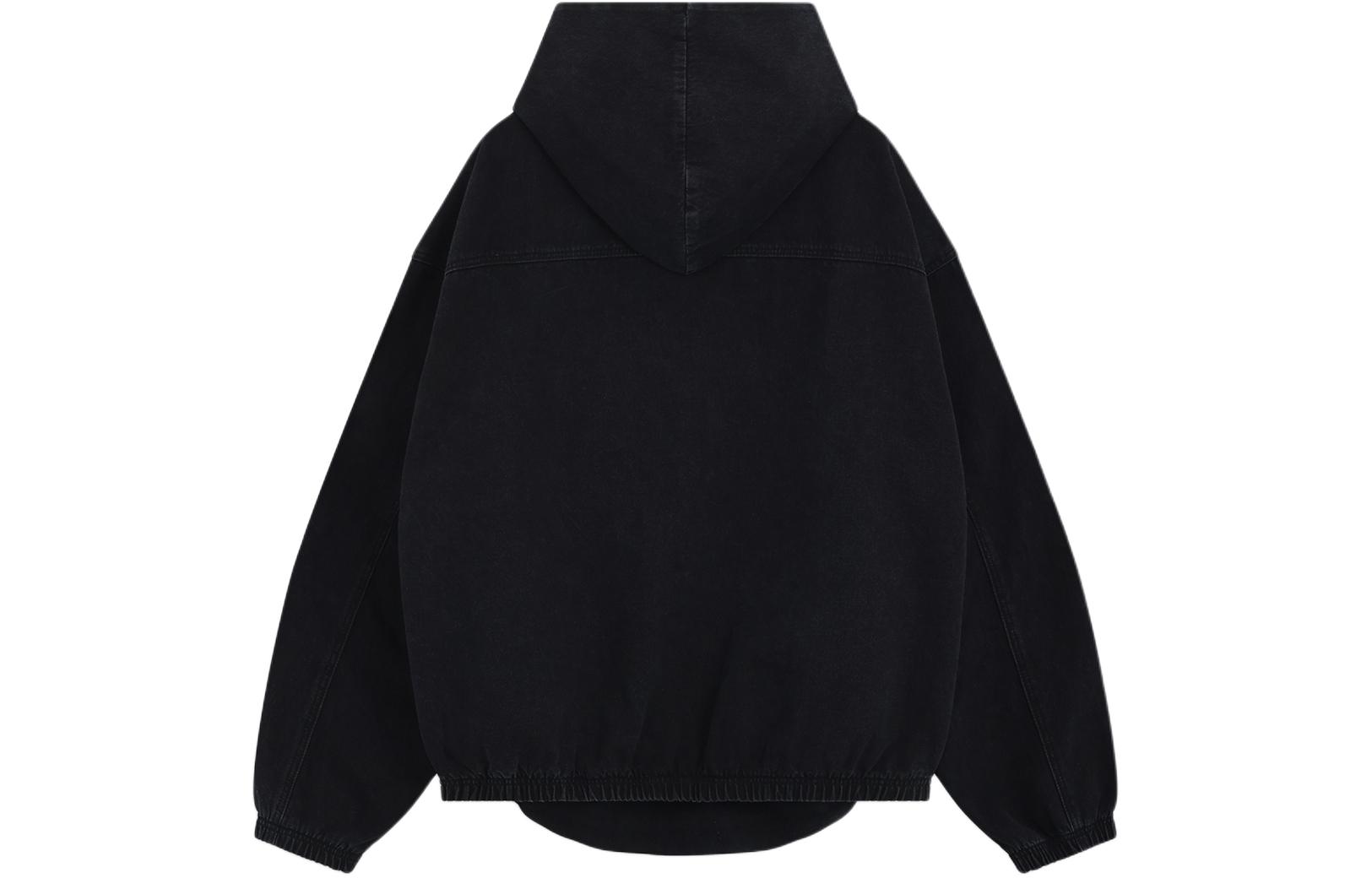 WE11DONE SS24 Black Denim Backpack Hoodie Unisex WD-DJ1-24-350-U-BK 圖 3