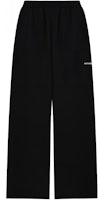 WE11DONE SS24 Black Unisex Wide-Leg Letter Sweatpants with Elastic Waist. WD-TA0-24-898-U-BK WE11DONE SS24 Black Unisex Wide-Leg Letter Sweatpants with Elastic Waist. WD-TA0-24-898-U-BK