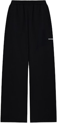 WE11DONE SS24 黑色寬鬆男女款字母彈性腰運動長褲 WD-TA0-24-898-U-BK Order WE11DONE SS24 黑色寬鬆男女款字母彈性腰運動長褲 WD-TA0-24-898-U-BK