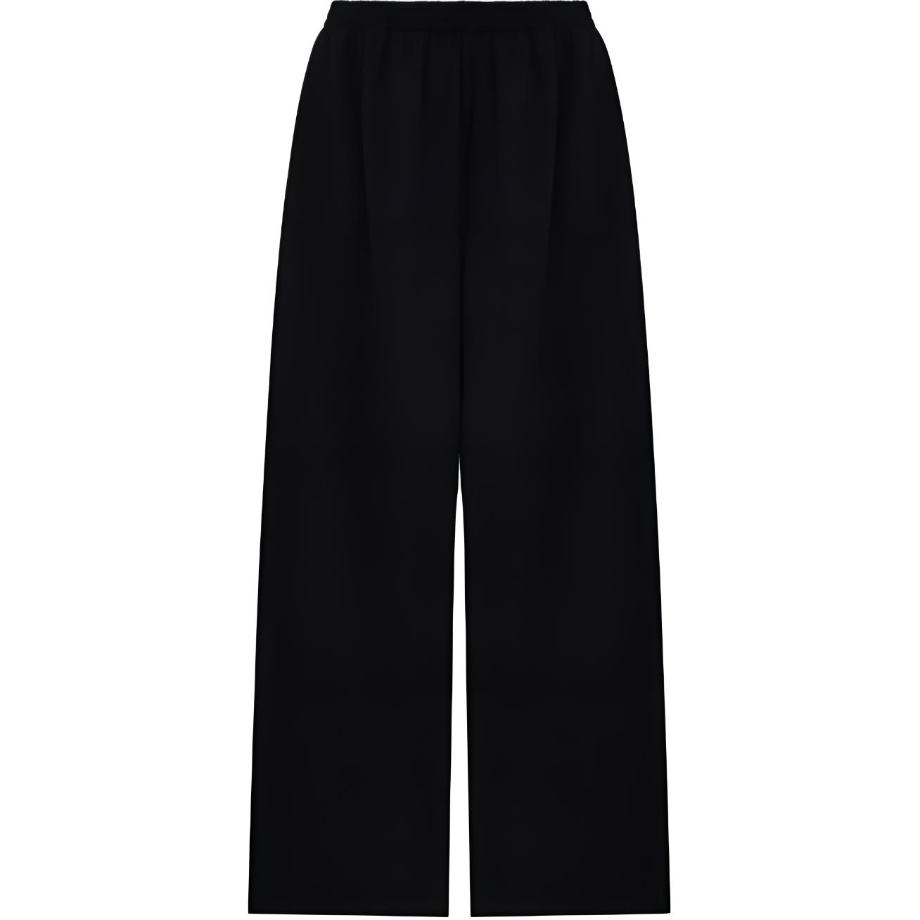 Lookbook WE11DONE SS24 黑色寬鬆男女款字母彈性腰運動長褲 WD-TA0-24-898-U-BK