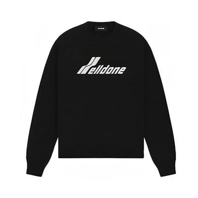 WE11DONE SS24 Classic Logo Crewneck Pullover Sweater Unisex Autumn Winter. WD-KT0-24-605-U