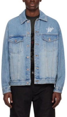 WE11DONE SS24 拼色Logo牛仔外套 男女藍色長袖. WD-DJ1-24-372-U-BL Lookbook WE11DONE SS24 拼色Logo牛仔外套 男女藍色長袖. WD-DJ1-24-372-U-BL