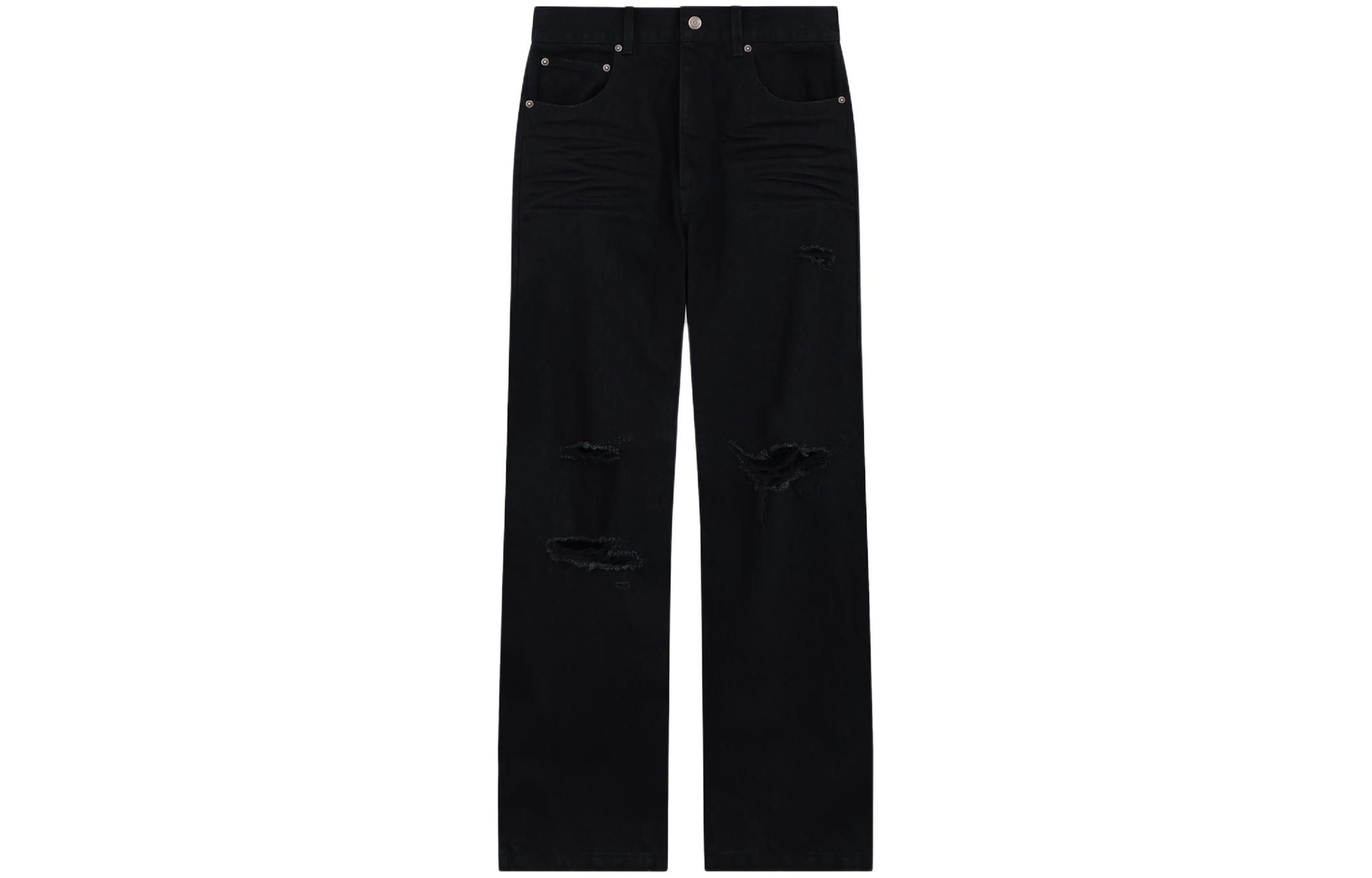 Order WE11DONE SS24 Distressed Low Waist Zipper Jeans Men’s Black WD-DP0-24-329-M-BK