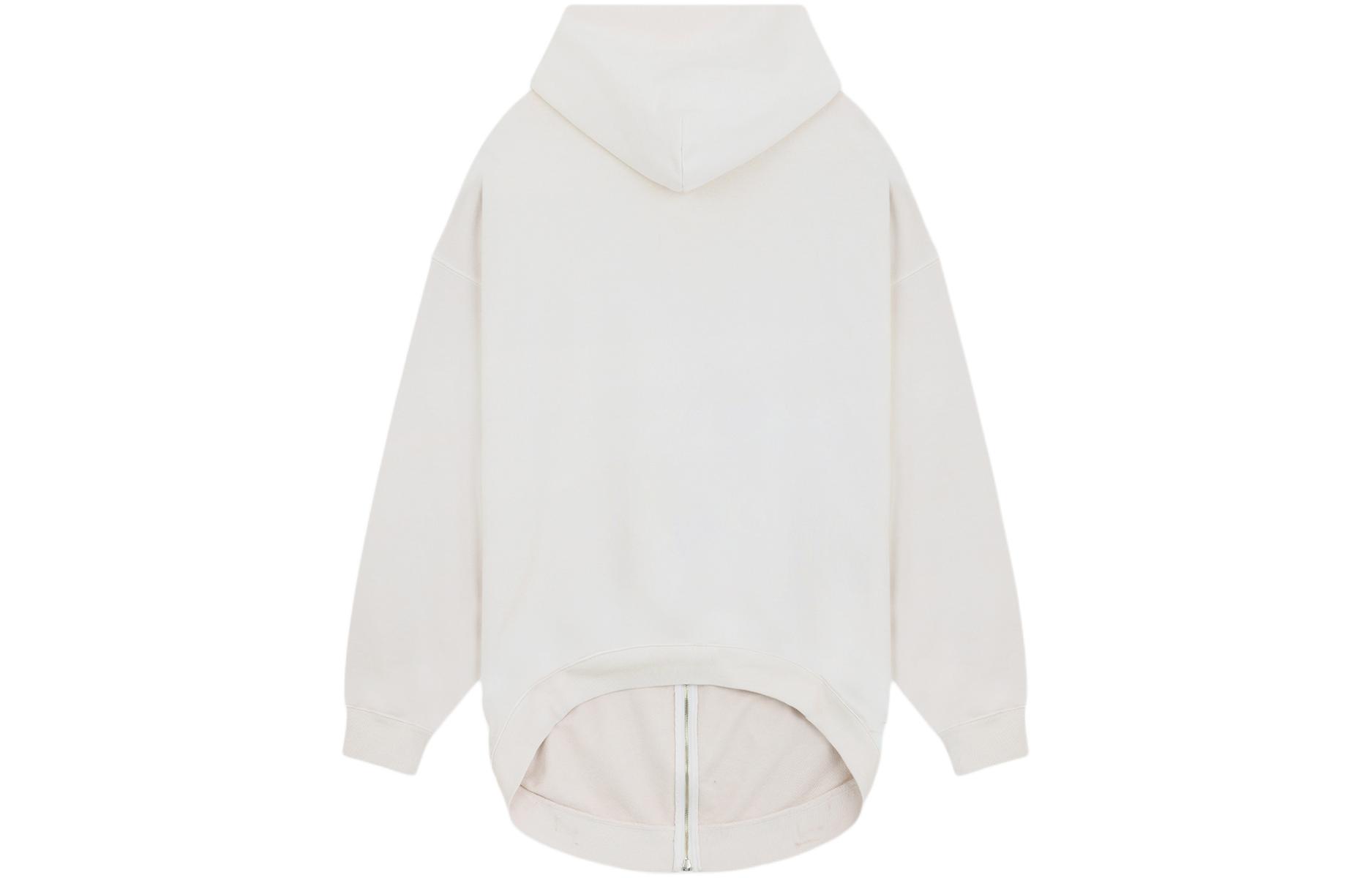 WE11DONE SS24 Gothic Logo Long Zip-Up Hoodie Unisex White WD-TJ0-24-812-U-WH 圖 3