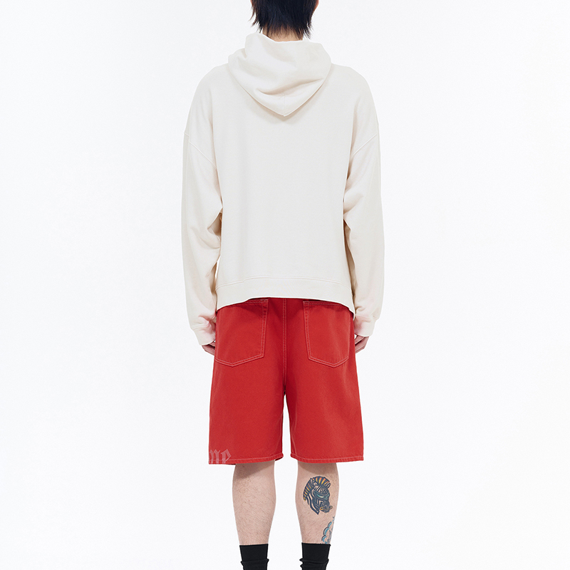 WE11DONE SS24 Gothic Logo Long Zip-Up Hoodie Unisex White WD-TJ0-24-812-U-WH 圖 6