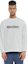 Shop WE11DONE SS24 哥特印花罗纹圆领卫衣 男女同款 白色。 WD-TT0-24-800-U-WH