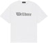 Order WE11DONE SS24 哥德印花男女白色T恤. WD-TT0-24-899-U-WH