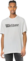 Shop WE11DONE SS24 哥德印花男女白色T恤. WD-TT0-24-899-U-WH