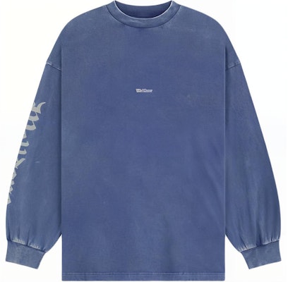 WE11DONE SS24 哥德印花洗色長袖T恤 紫色 男女款 WD-TT0-24-714-U-PP Buy WE11DONE SS24 哥德印花洗色長袖T恤 紫色 男女款 WD-TT0-24-714-U-PP