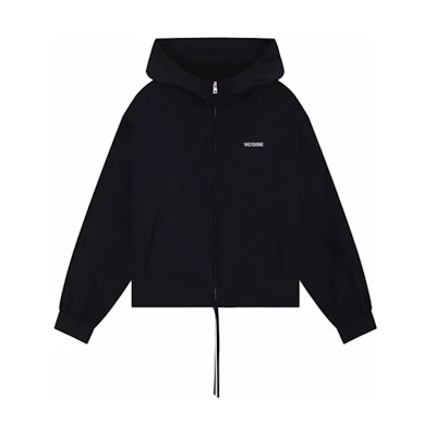 WE11DONE SS24 Letter Printed Zip-Up Long Sleeve Jacket Unisex Black WD-JP1-24-077-U-BK