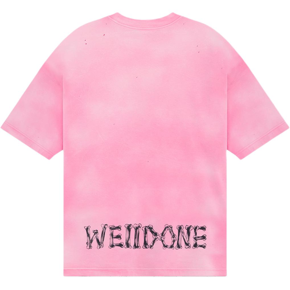 WE11DONE SS24 Logo Bolt Teddy Bear Graphic Pink Unisex T-Shirt. WD-TT1-24-862-U-PK 圖 3