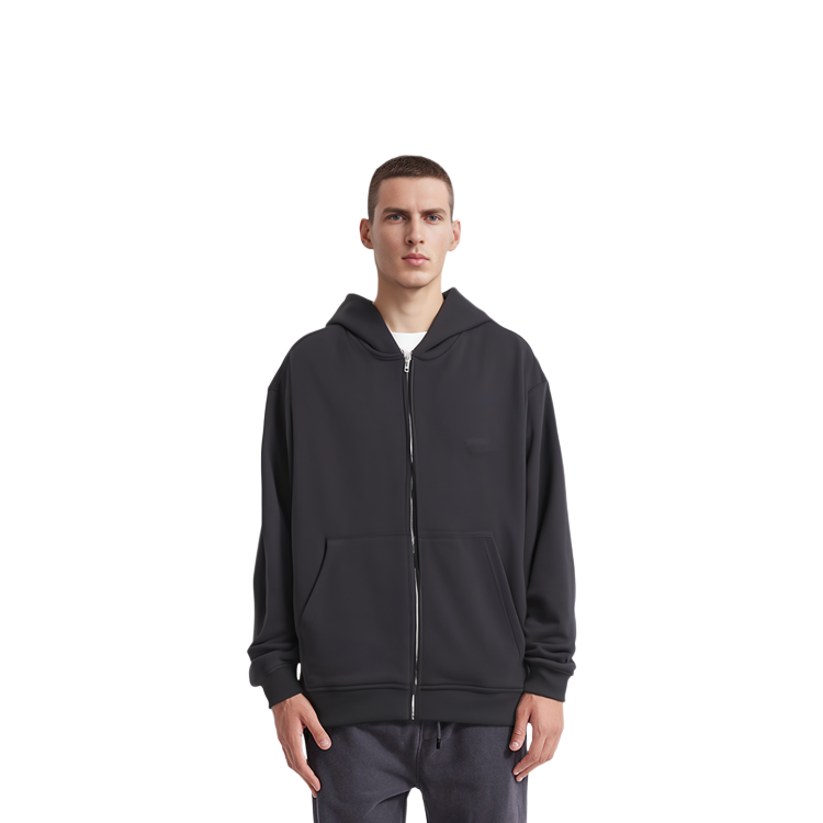 WE11DONE SS24 Logo Zip Hoodie Unisex Black WD-TJ0-24-785-U-BK 圖 4