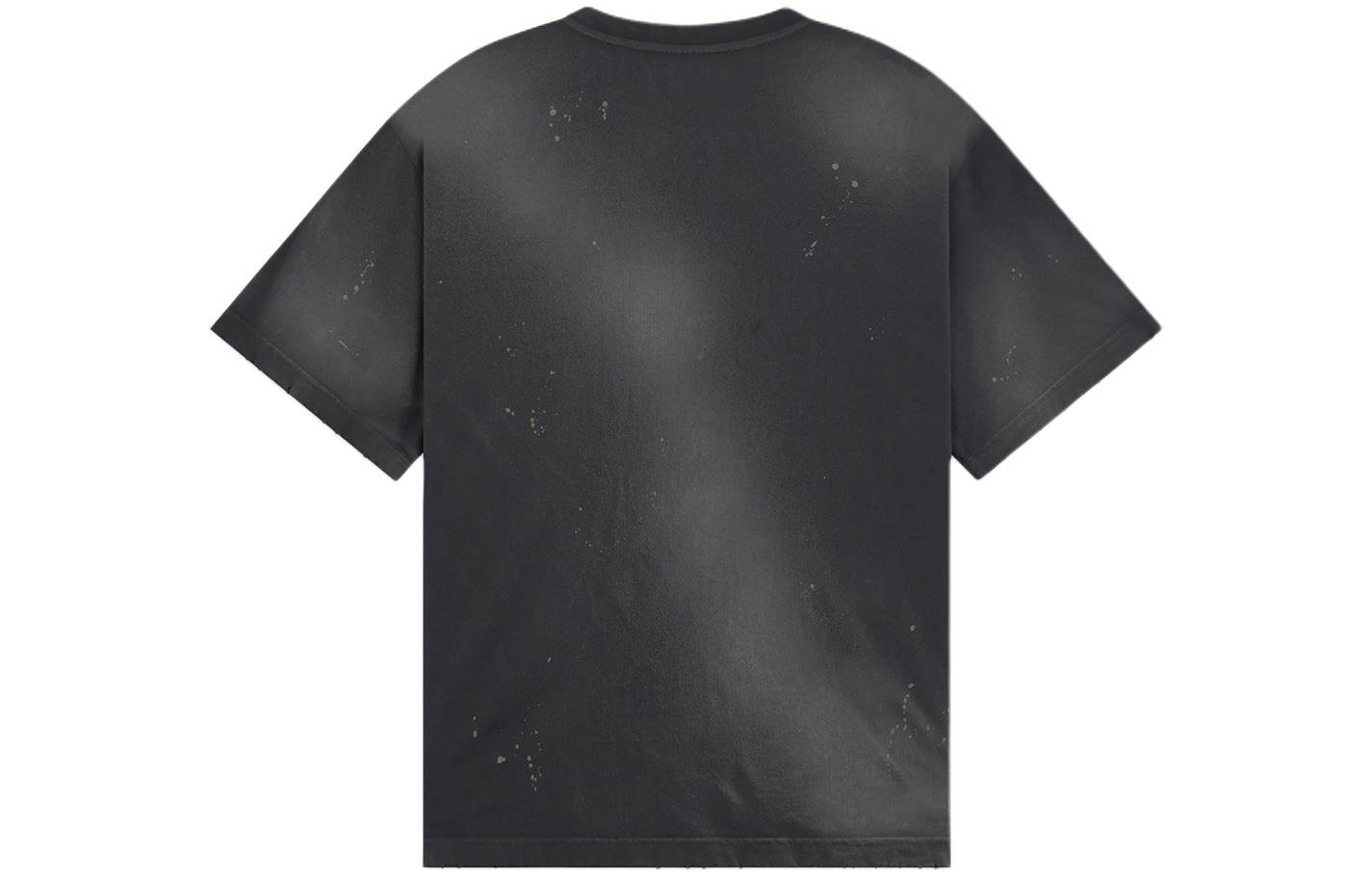 Lookbook WE11DONE SS24 金属感水洗宽松圆领男女同款短袖T恤 深炭灰色. WD-TT0-24-751-U-CH