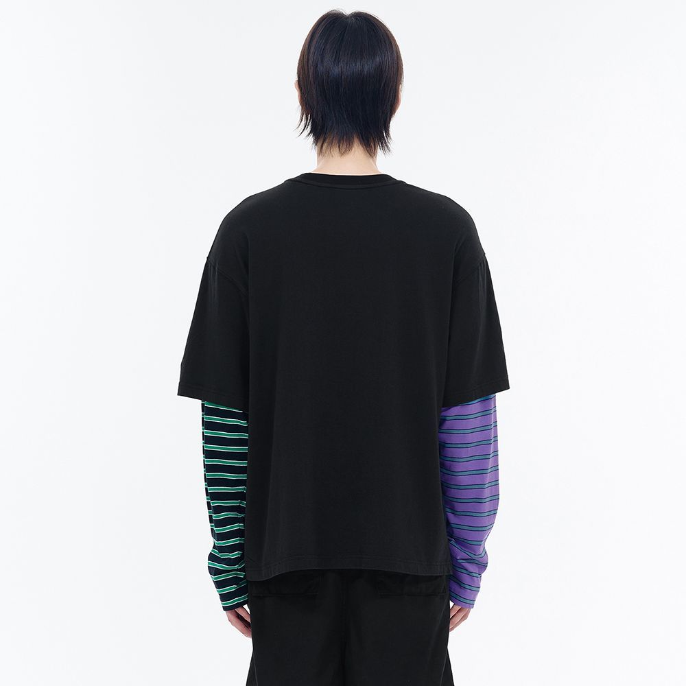 Purchase WE11DONE SS24 怪兽印花标志长袖T恤 男女同款 - 黑色 WD-TT0-24-877-U-BK