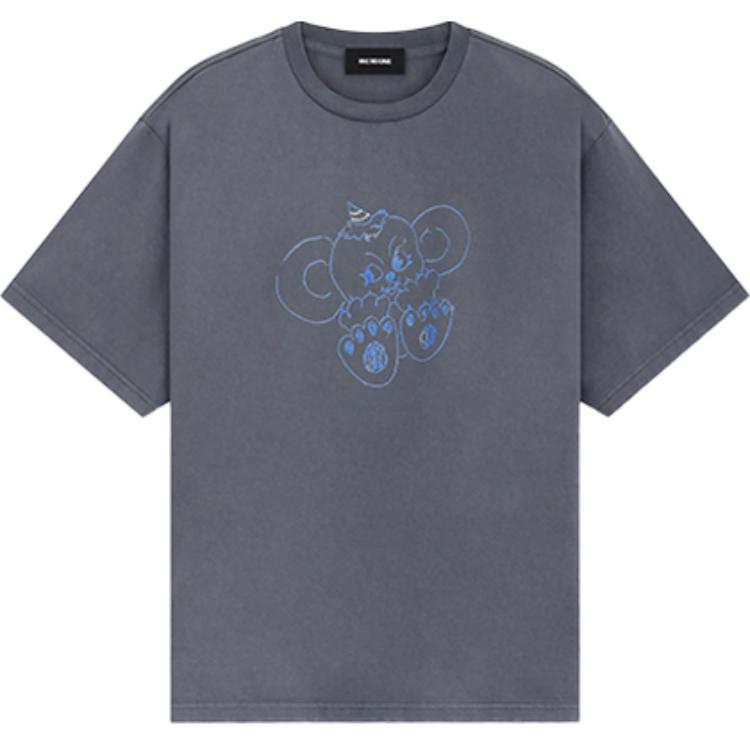 Order WE11DONE SS24 Monster Graphic Unisex T-Shirt in Charcoal Grey. WD-TT2-24-790-U-CH