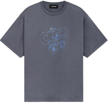 WE11DONE SS24 Monster Graphic Unisex T-Shirt in Charcoal Grey. WD-TT2-24-790-U-CH Order WE11DONE SS24 Monster Graphic Unisex T-Shirt in Charcoal Grey. WD-TT2-24-790-U-CH