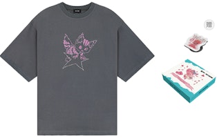 WE11DONE SS24 Monster Print Vintage Unisex T-Shirt Charcoal Grey. WD-TT2-24-771-U-CH WE11DONE SS24 Monster Print Vintage Unisex T-Shirt Charcoal Grey. WD-TT2-24-771-U-CH