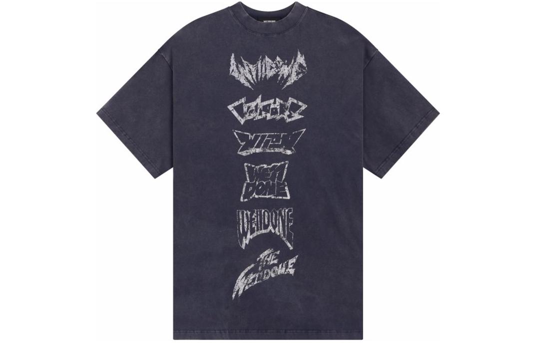 Order WE11DONE SS24 Multi-Logo Print Oversized Purple Tee Unisex. WD-TT1-24-866-U-PP