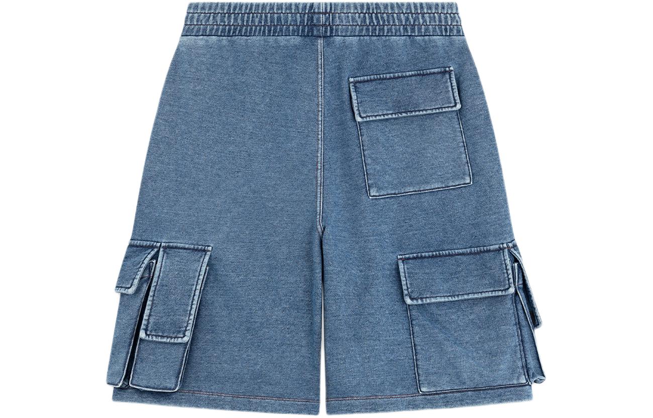 Lookbook WE11DONE SS24 多口袋水洗牛仔工裝短褲 男女適用 藍色 WD-TA0-24-784-U-BL