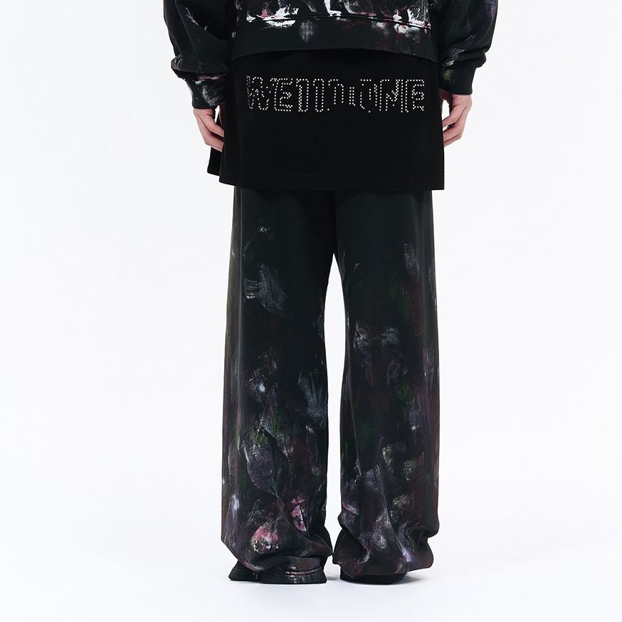 Purchase WE11DONE SS24 多彩中腰直筒針織運動長褲 男女款 黑色 WD-TA0-24-778-U-BK