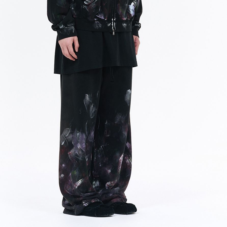 Details for WE11DONE SS24 多彩中腰直筒針織運動長褲 男女款 黑色 WD-TA0-24-778-U-BK