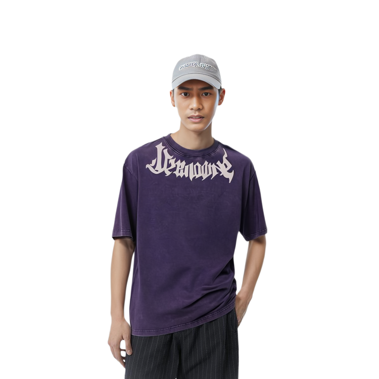 WE11DONE SS24 Navy Blue Unisex Letter Print Washed Short Sleeve T-Shirt WD-TT1-24-760-U-NV 圖 3