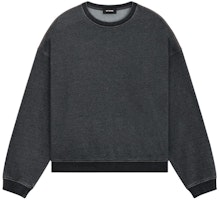 WE11DONE SS24 Oversized Black Logo Crewneck Long Sleeve Unisex Sweatshirt. WD-TS0-24-788-U-BK WE11DONE SS24 Oversized Black Logo Crewneck Long Sleeve Unisex Sweatshirt. WD-TS0-24-788-U-BK