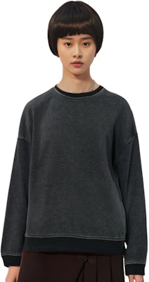 WE11DONE SS24 黑色寬鬆Logo長袖圓領男女款運動衫。 WD-TS0-24-788-U-BK Purchase WE11DONE SS24 黑色寬鬆Logo長袖圓領男女款運動衫。 WD-TS0-24-788-U-BK