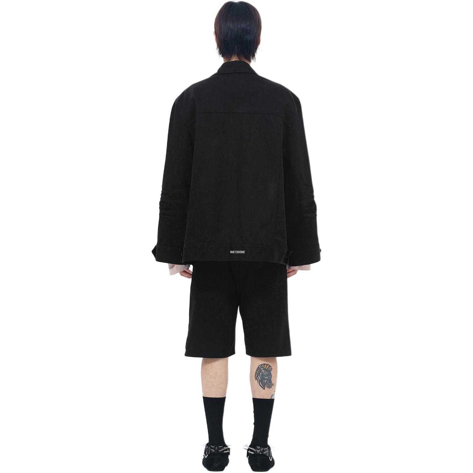 Purchase WE11DONE SS24 寬鬆做舊牛仔外套 男女同款 黑色 WD-DJ0-24-326-U-BK