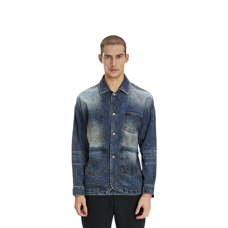 WE11DONE SS24 Oversized Drop Shoulder Denim Jacket Unisex Blue WD-DJ0-24-319-U-BL 圖 4