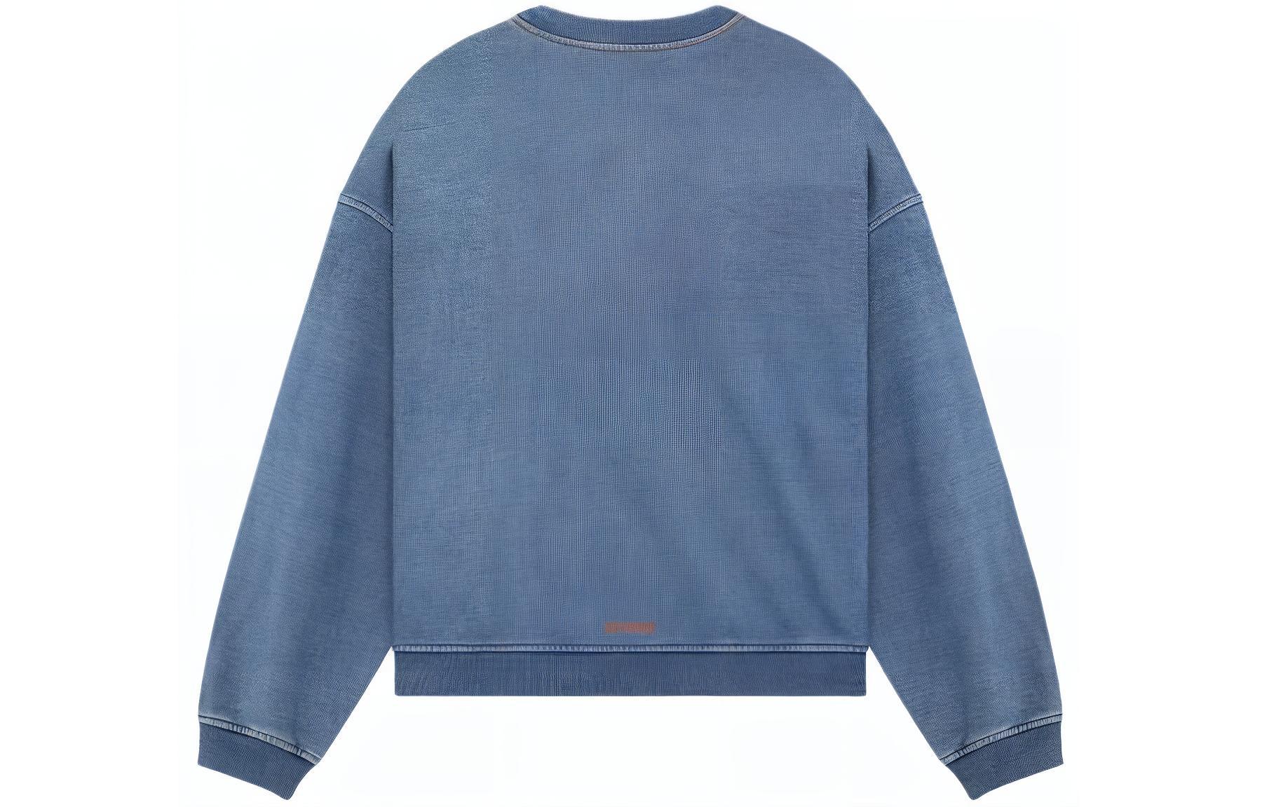 WE11DONE SS24 Oversized Logo Crewneck Long Sleeve Sweatshirt Unisex Blue. WD-TS0-24-788-U-BL 圖 3
