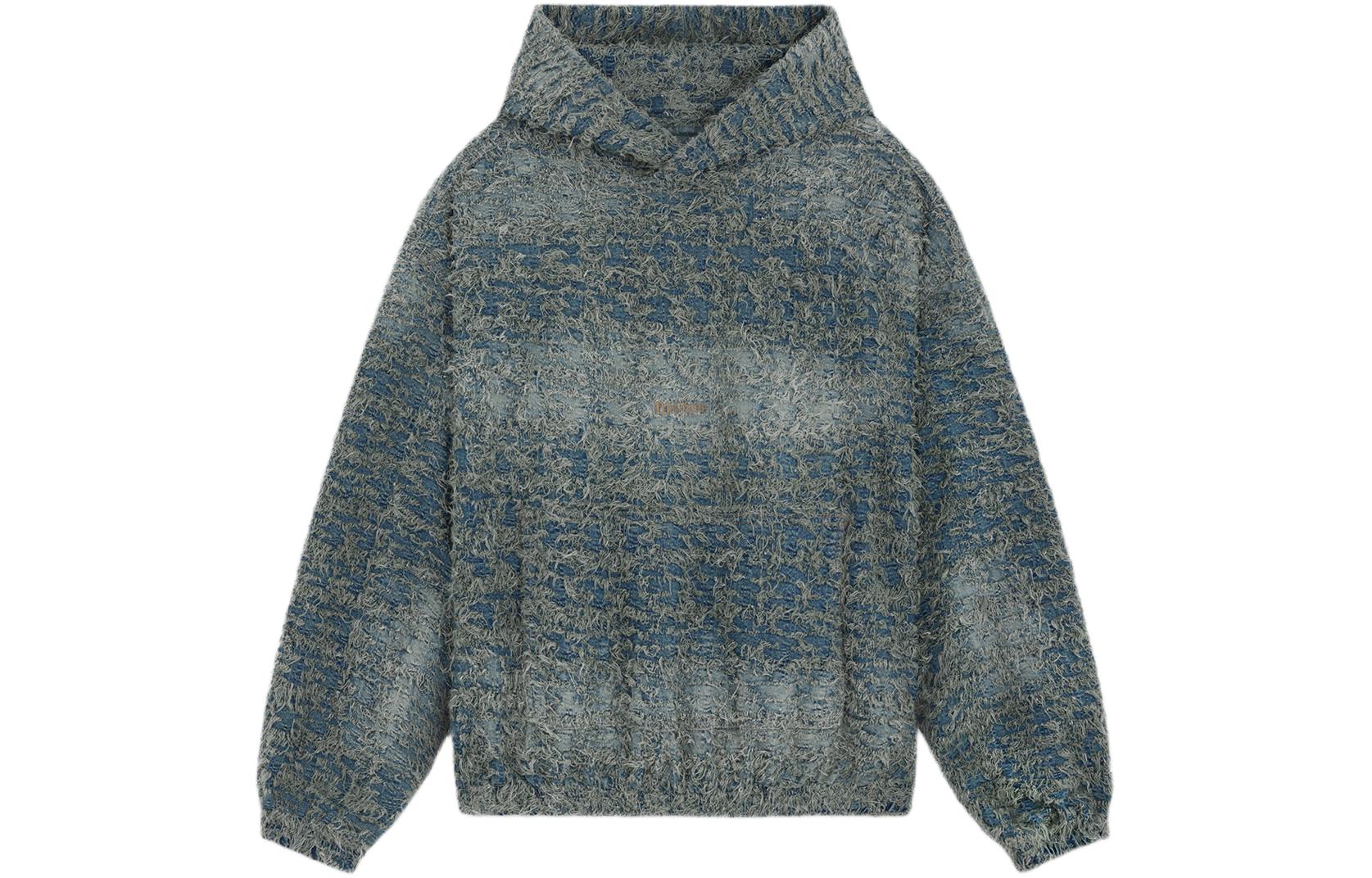 WE11DONE SS24 Oversized Navy Blue Denim Hoodie Unisex Long Sleeve WD-DJ0-24-304-U-NV 圖 2