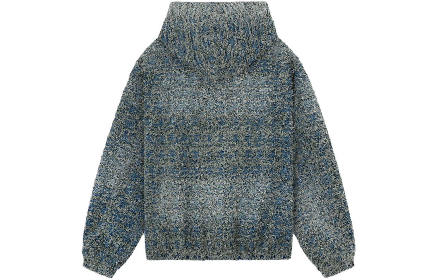 WE11DONE SS24 Oversized Navy Blue Denim Hoodie Unisex Long Sleeve WD-DJ0-24-304-U-NV 圖 3